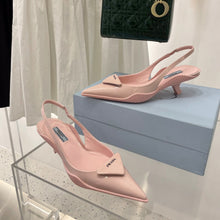 Load image into Gallery viewer, Brushed Leather Slingback Pumps

