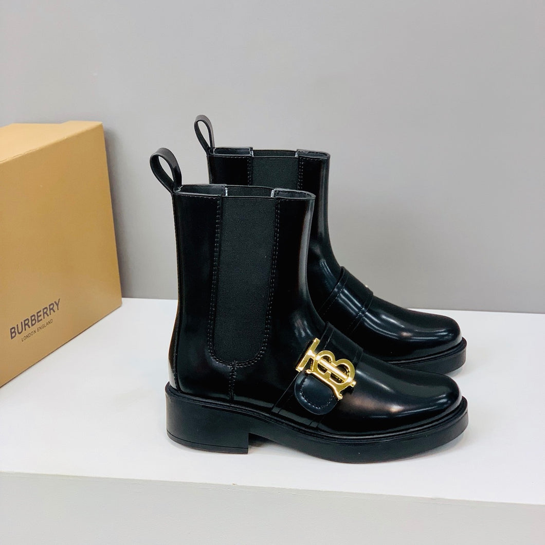 Monogram Motif Leather Chelsea Boots