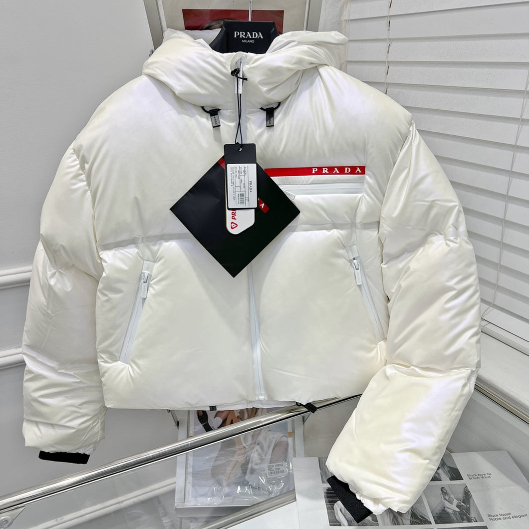 Cropped Technical Nylon Down Jacket
